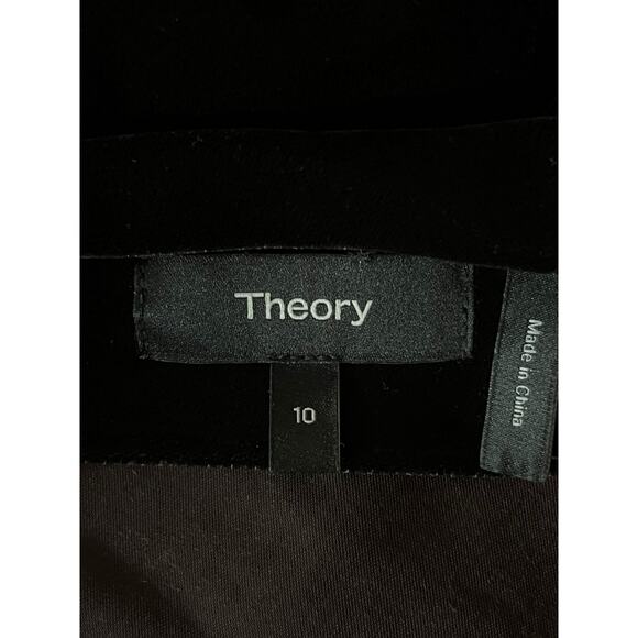 Theory dress off the shoulder velvet midi brown size 10 - Picture 3 of 7